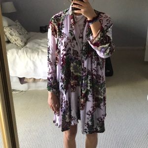 Lavender Patterned Robe/Shawl